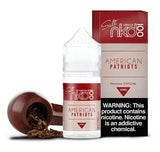 American Patriots by NKD 100 SALT 30ml with Packaging and Background