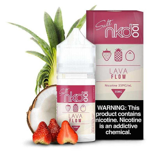 Lava Flow by Naked 100 Salt 30ml with Packaging and Background