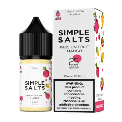 Passion Fruit Mango by Simple Salts 30mL with Packaging