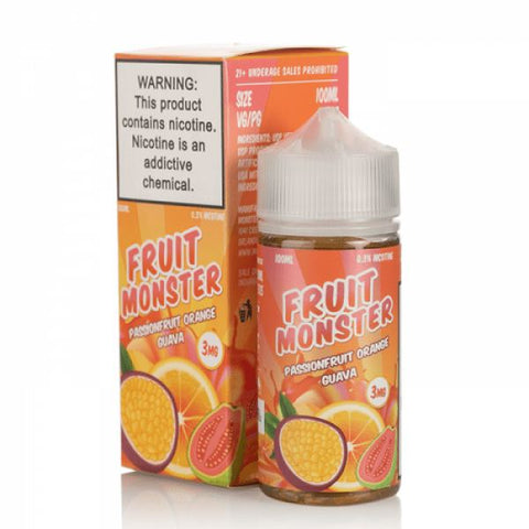 Passionfruit Orange Guava By Fruit Monster Series 100mL with packaging
