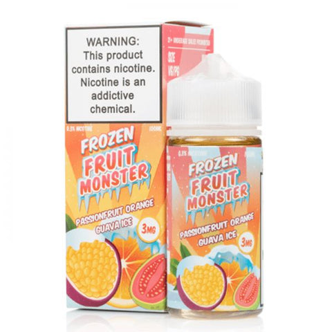 Passionfruit Orange Guava Ice By Frozen Fruit Monster Series 100mL with packaging