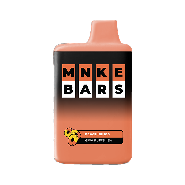 MNKE Bars Disposable | 6500 Puffs | 16mL | 50mg | Peach Rings