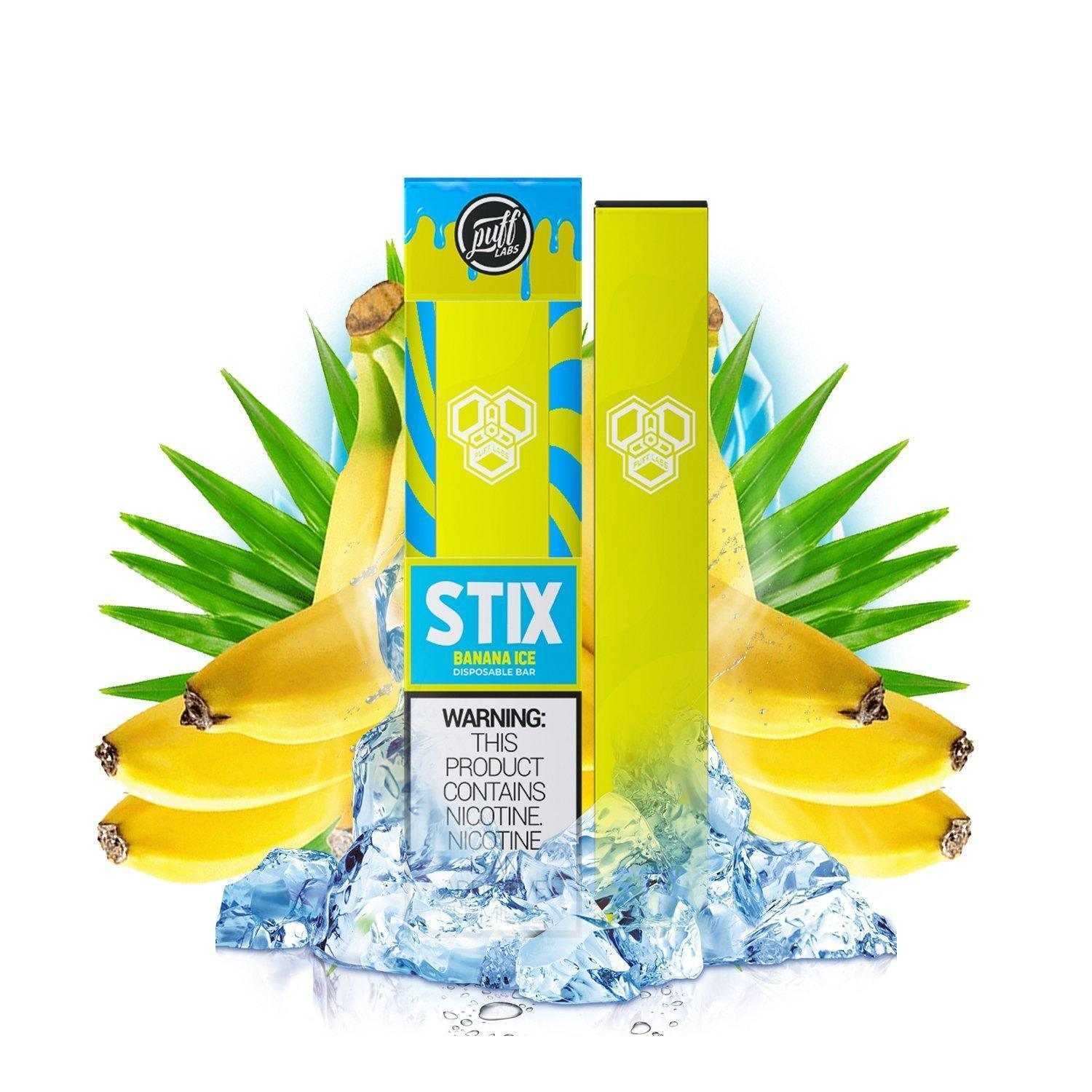 PUFF LABS | Puff STIX Disposable Bar 5% Nicotine (Individual) Banana Ice with Packaging