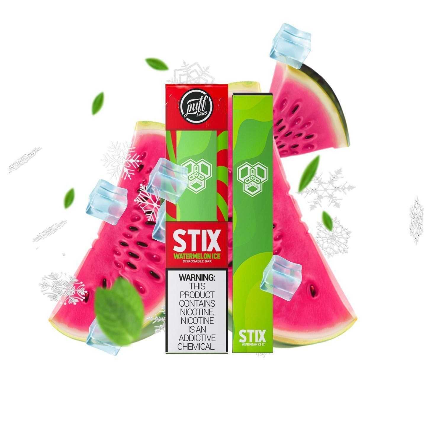 PUFF LABS | Puff STIX Disposable Bar 5% Nicotine (Individual) Watermelon Ice with Packaging