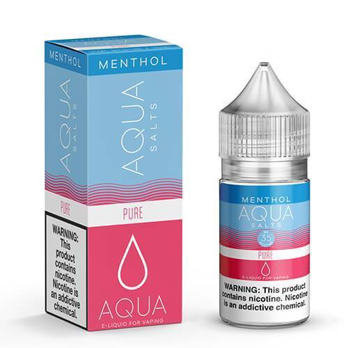 Pure Menthol by Aqua Synthetic Nicotine Salts 30mL with Packaging