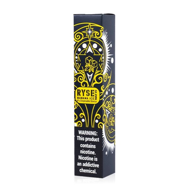 Ryse Max V2 Disposable E-Cigs Banana Ice with Packaging