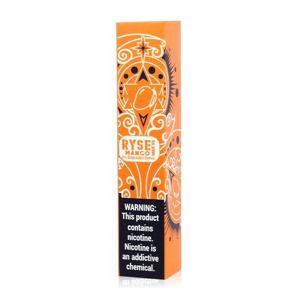 Ryse Max V2 Disposable E-Cigs Mango with Packaging
