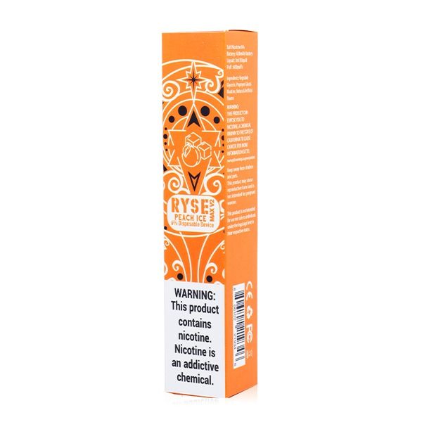 Ryse Max V2 Disposable E-Cigs Peach Ice with Packaging