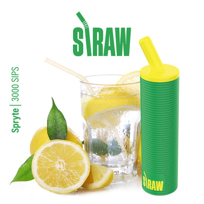 Straw Vape Disposable | 3000 Puffs | 8mL spryte with background