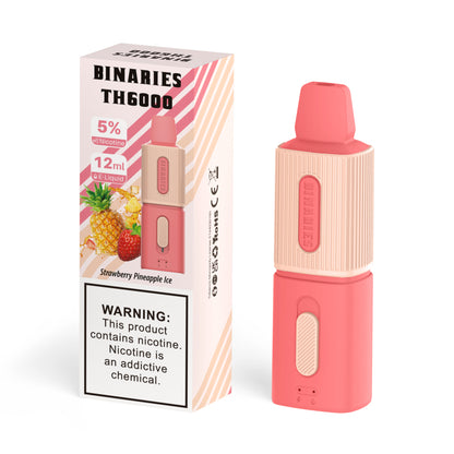 Binaries Cabin Disposable TH | 6000 Puffs | 12mL | 50mg Strawberry Pineapple Ice with Packaging