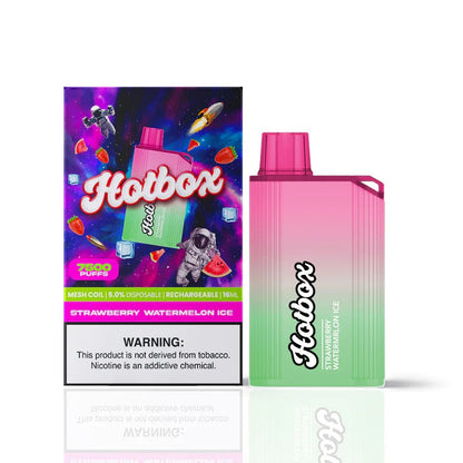 Puff HotBox Disposable | 7500 puffs | 16mL Straw Watermelon with packaging
