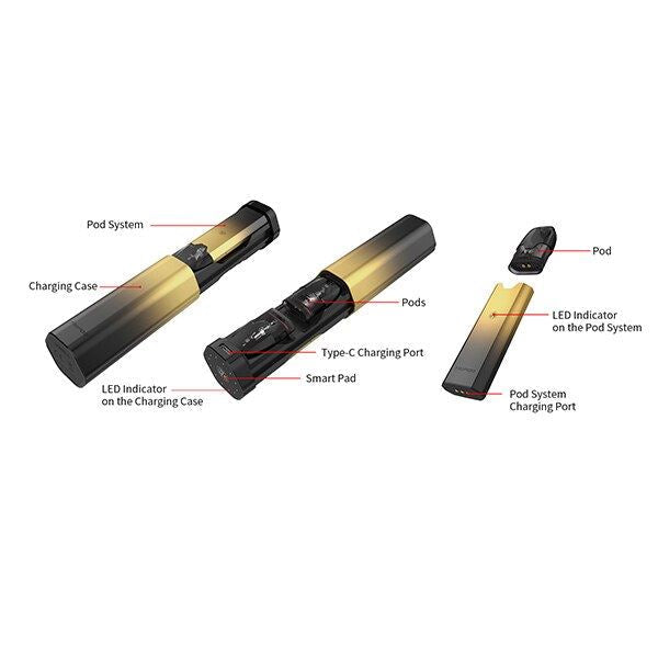 Uwell Tripod PCC Pod Kit | 11w Black Gold