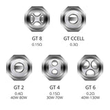Vaporesso GT Replacement Coils (Pack of 3) 0.1ohm 0.3ohm 0.4ohm 0.15ohm 0.2ohm grupo photo