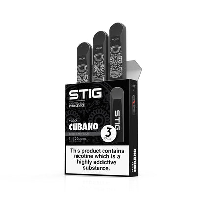 VGOD | STIG Disposable POD Device - 3 Pack Cubano with Packaging